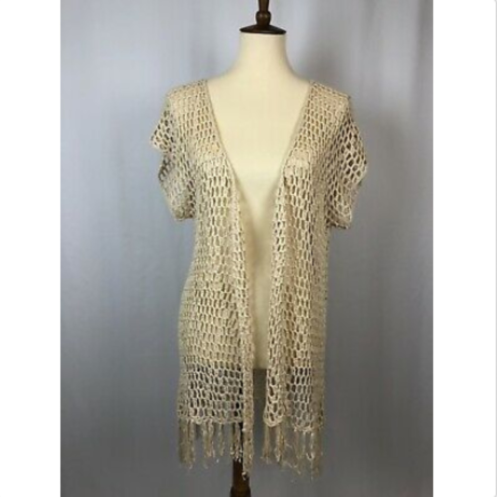 Soft Surroundings SAACHI Crochet Boho Topper OS